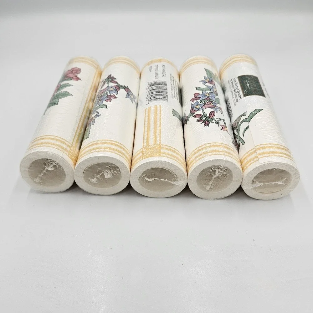 VTG Croscill Wall Paper Border Lot of 5 Botanical Prepasted Cottagecore 5 Yards